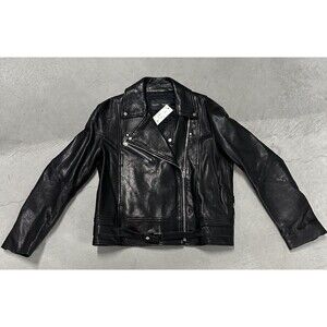 Proenza Schouler Designer Black Leather Motorcycle Jacket – New with Tags